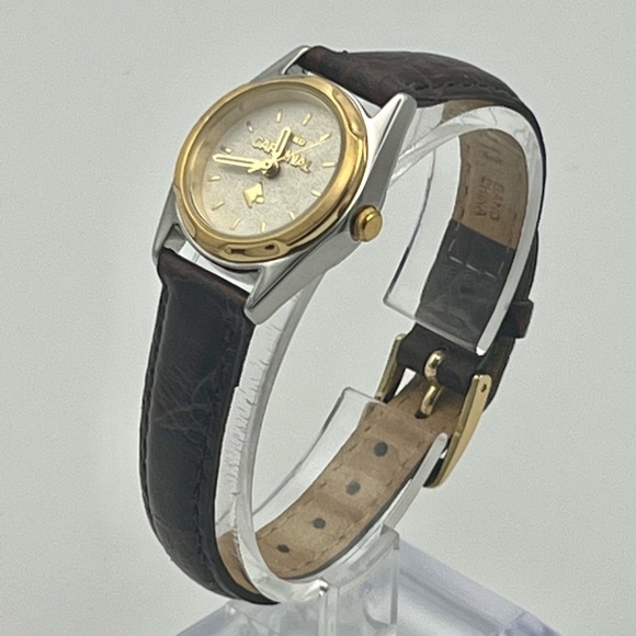 Vintage Seiko Round Petite Gold and Brown tones Watch Working - Picture 4 of 10